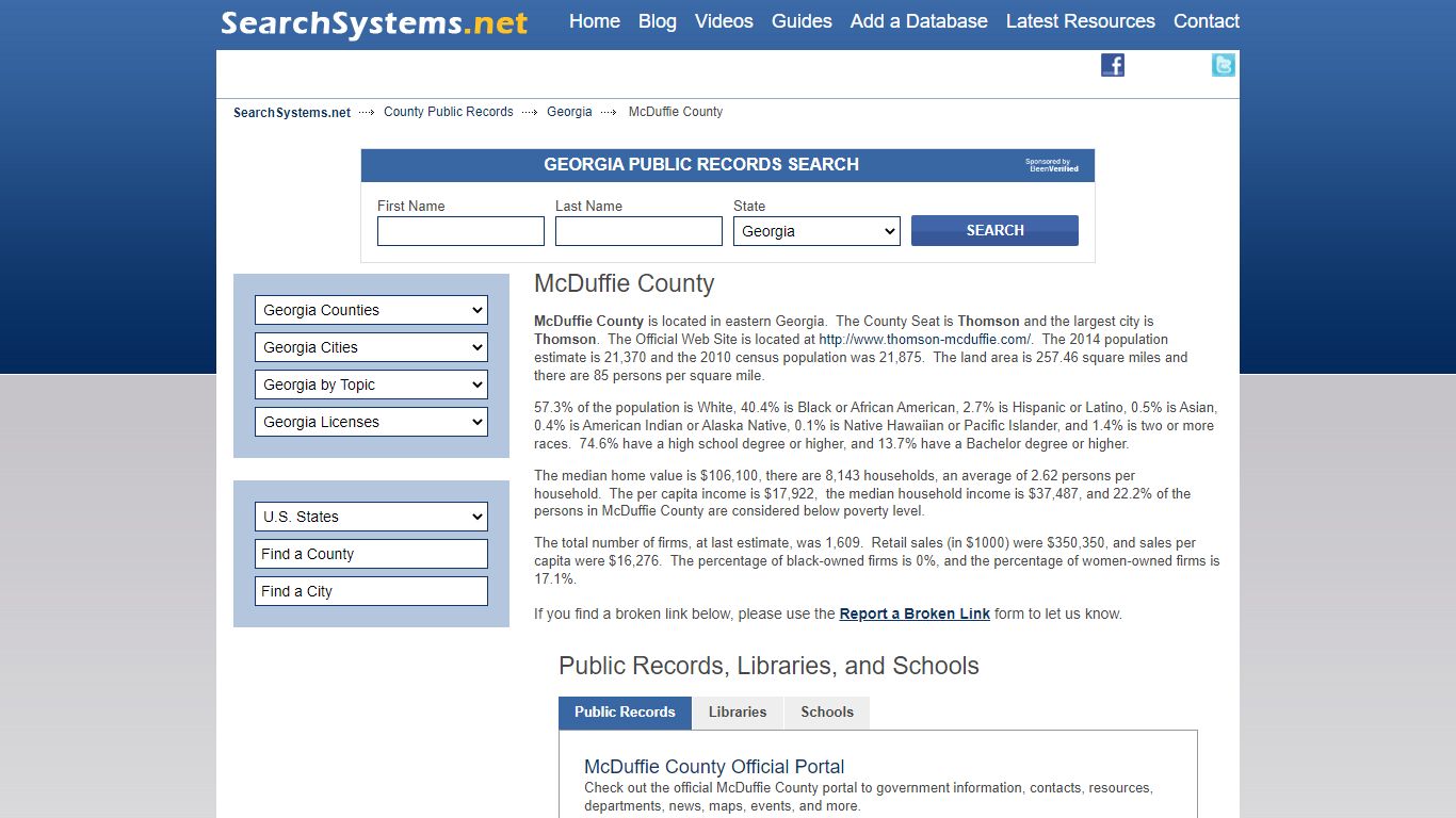 McDuffie County Criminal and Public Records